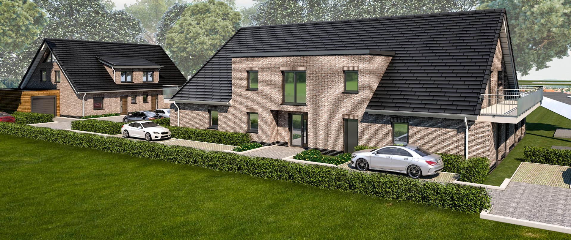 Planungsvisualisierung des Mehrfamilienhauses am Heideweg